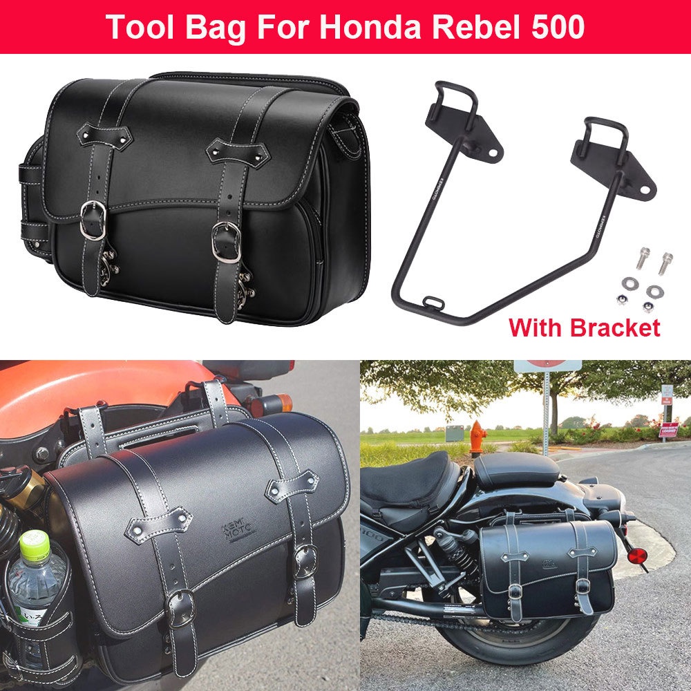 Cmx500 Motorcycle Tool Bag For Honda Rebel 500 Side Bag Saddlebag With Support Rack Waterproof