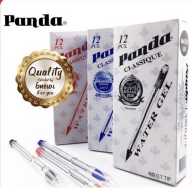 12pcs Original PANDA Classique Ballpen Water Gel 0.7mm School and ...