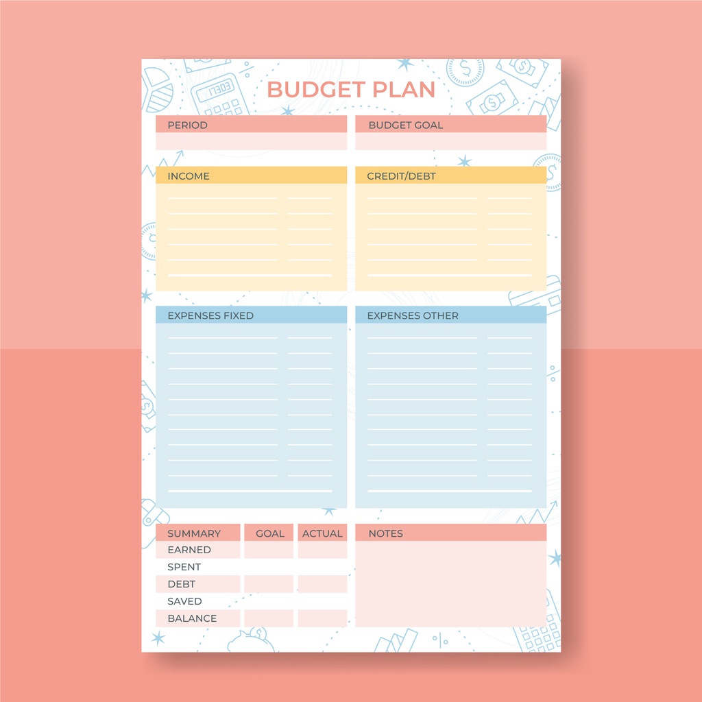 BUDGET PLANNER l A4 A5 SIZE 50 SHEETS STATIONARY PLANNER BUDGET SAVINGS ...