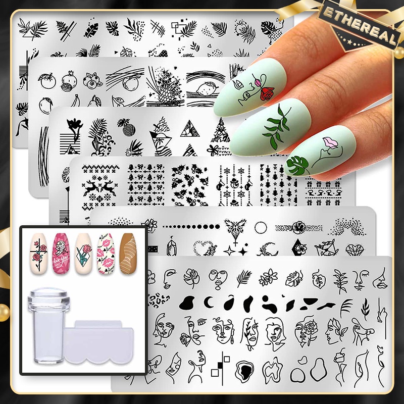 Nail Art Stamping Template Nail Stamp DIY Nail Designs Manicure Stamp ...