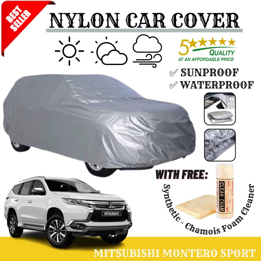 MITSUBISHI MONTERO SPORT 2018 below CAR COVER NYLON WATERPROOF HIGH QUALITY WITH CLEAN CHAM Shopee Philippines