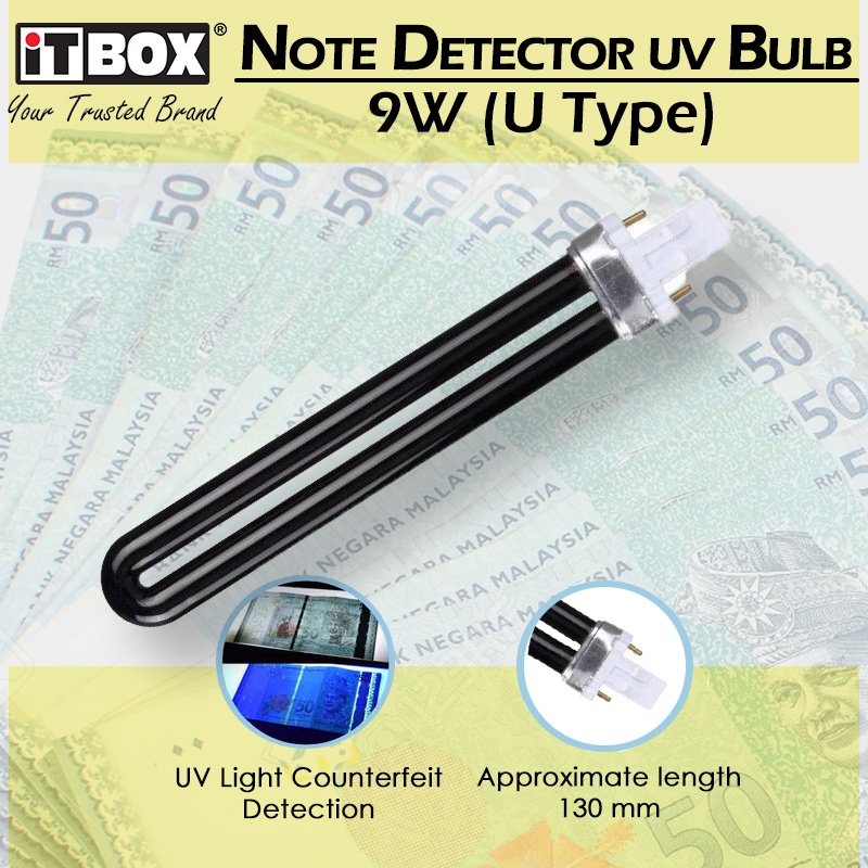 Note Detector UV Bulb PL9W (U Type) UV Bulb for iTBOX UD50A Money ...