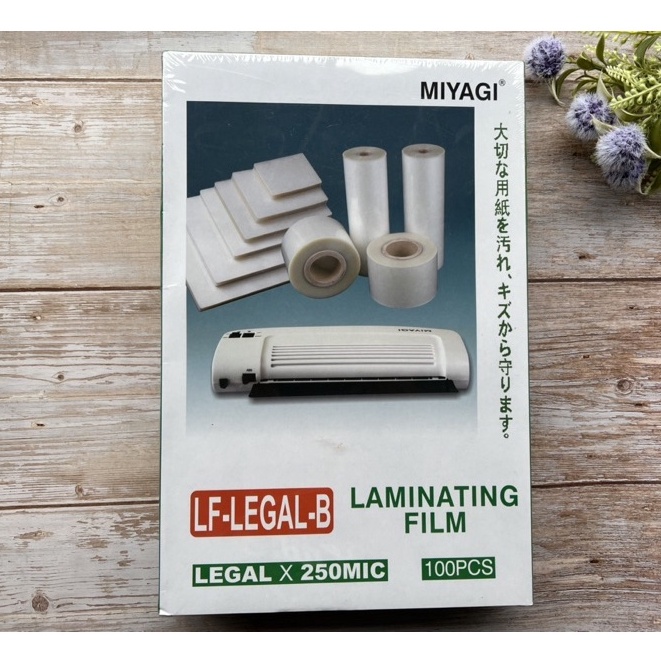 Miyagi Laminating Film Long(Legal) 250 MICRONS 100pcs Shopee Philippines