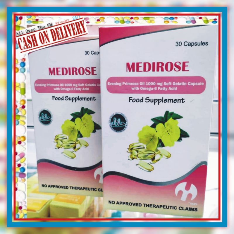 MEDIROSE/NOVAROSE EVENING PRIMROSE OIL + OMEGA6 FATTY ACID 30 SOFTGEL CAPSULES Shopee Philippines