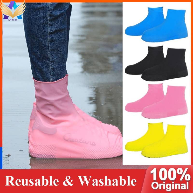 Reusable Latex Rainproof Waterproof Silicone Shoes Covers Rain Boots