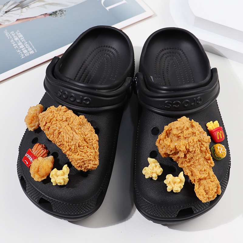 20pcs Crocs Jibbitz Funny Cute Food Pattern Shoes Sandals Slippers Charms  Decora