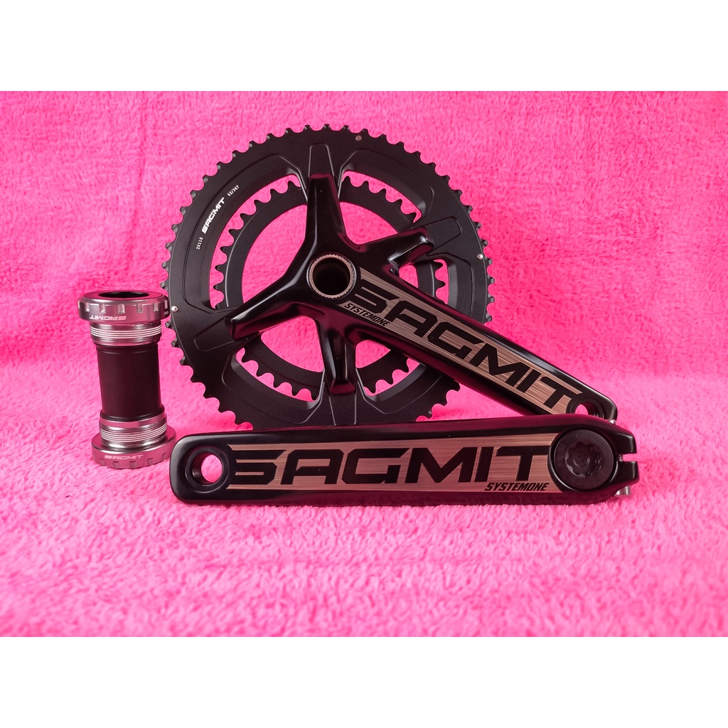 Sagmit System One V2 Bicycle Hollowtech Crank Set w/ Bottom Bracket ...