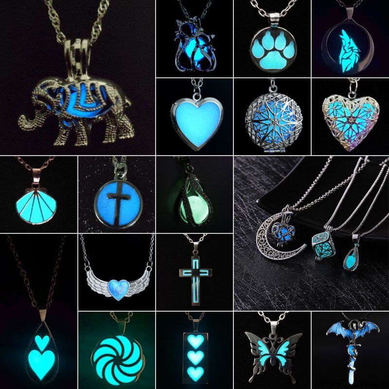 Magic Luminous Cat Heart Cross Dragon Pendant Necklace Glow In The Dark Jewelry Shopee Philippines