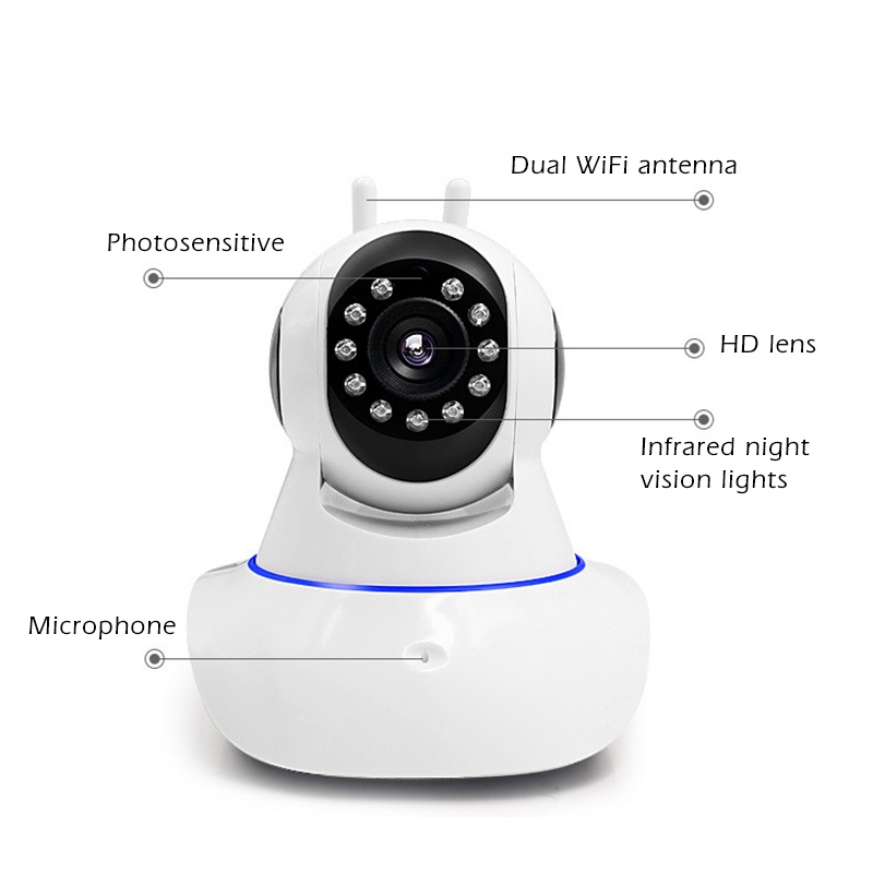 WiFi Wireless IP Camera Video Surveillance Ip Cam CCTV Camera | Shopee ...