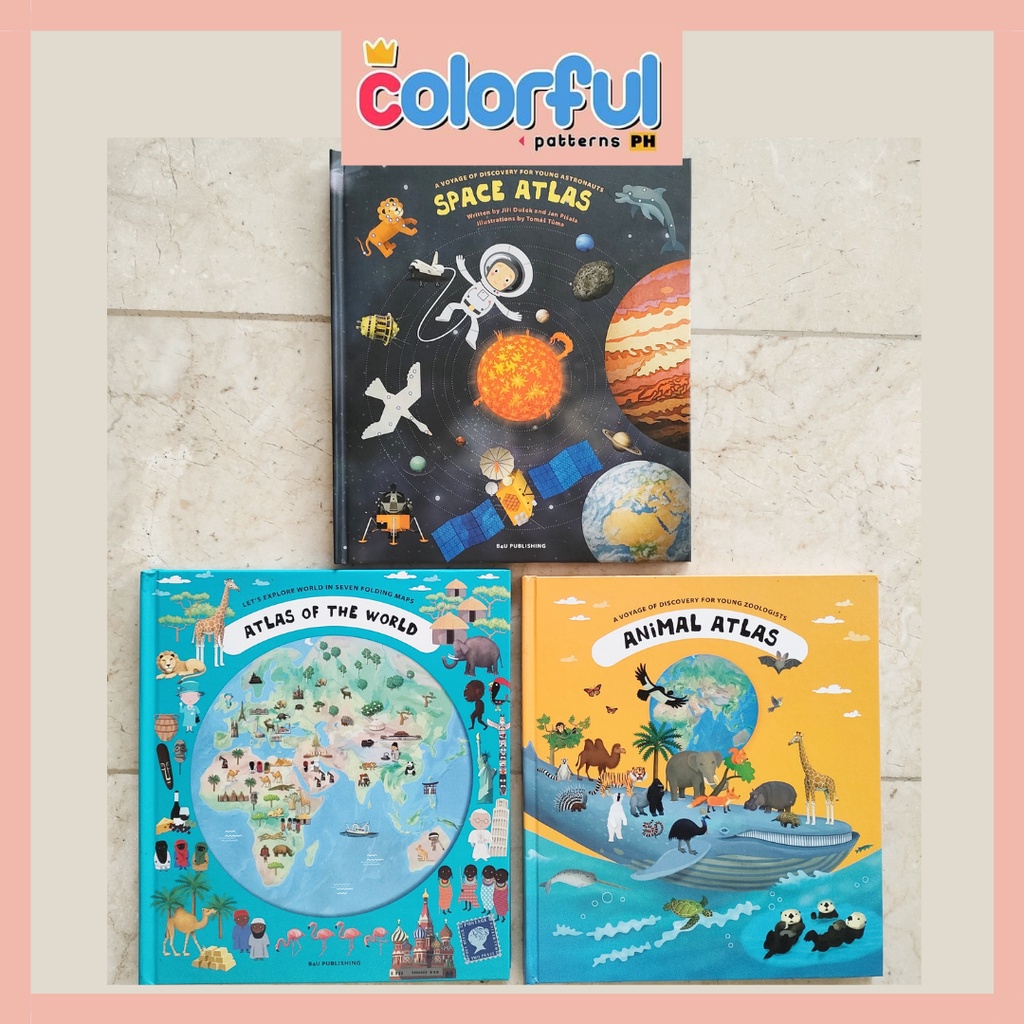 ANIMAL Atlas, SPACE Atlas and WORLD Atlas with Folding Maps (Brand New ...