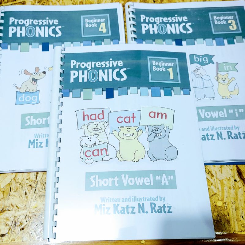 ALL(5) in THREE binds Progressive Phonics Beginner Book Short vowels a