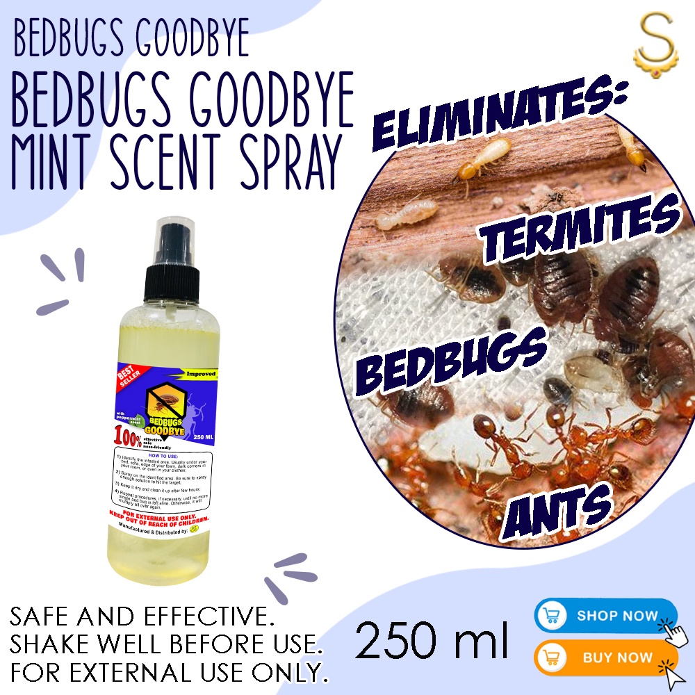 Bedbugs Goodbye Spray 250ml Natural Bedbugs Killer ( Pamatay Surot ...