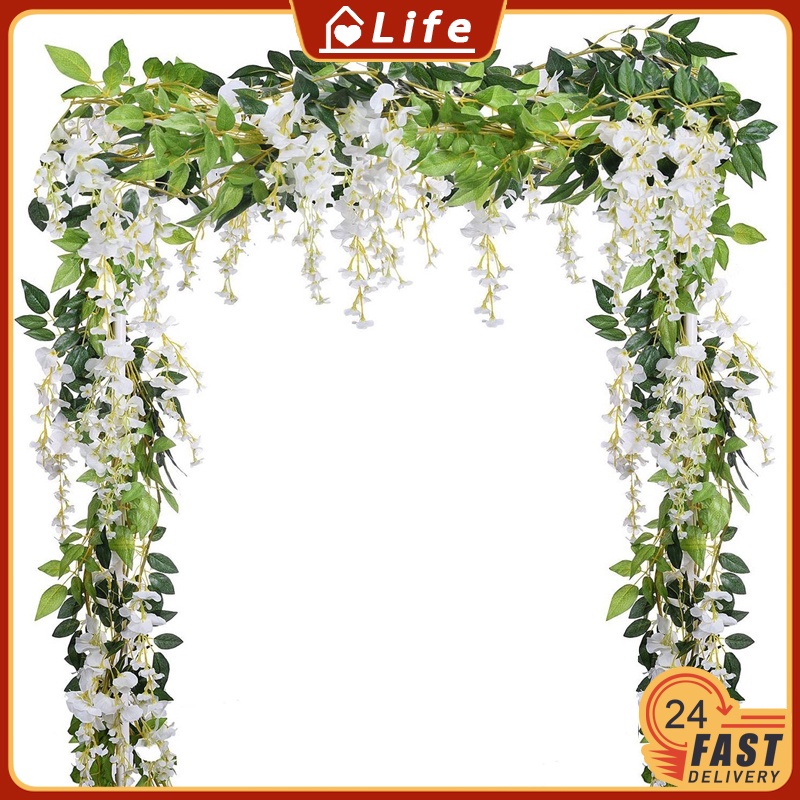 1.8M Artificial Orchid String Artificial Vine With Flower For Home ...