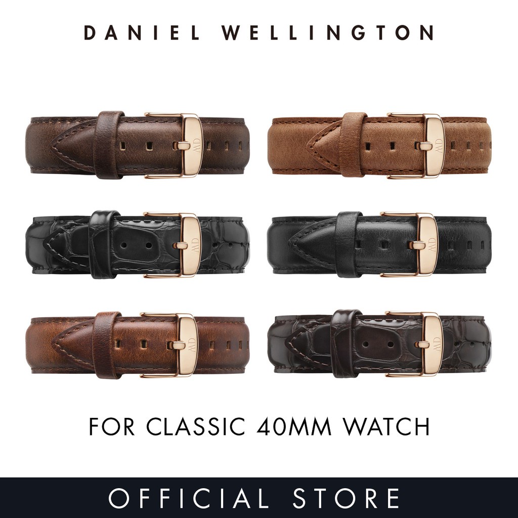 For Classic 40mm Daniel Wellington Classic Strap 20mm Leather Leather watch band For men DW official Shopee Philippines