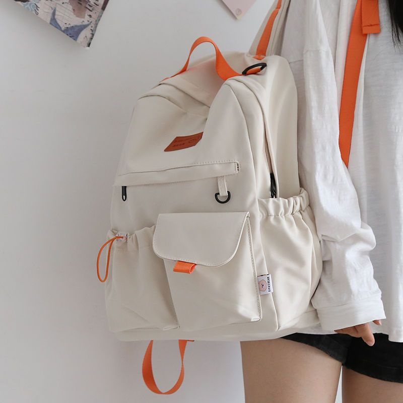 Japanese Contrast Backpack Korean Version of Ins Style Large Capacity ...