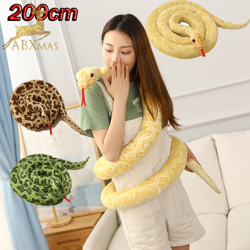 200CM Day of The Dead Simulated Cobra Plush Toy/ Long Stuffed Snake ...