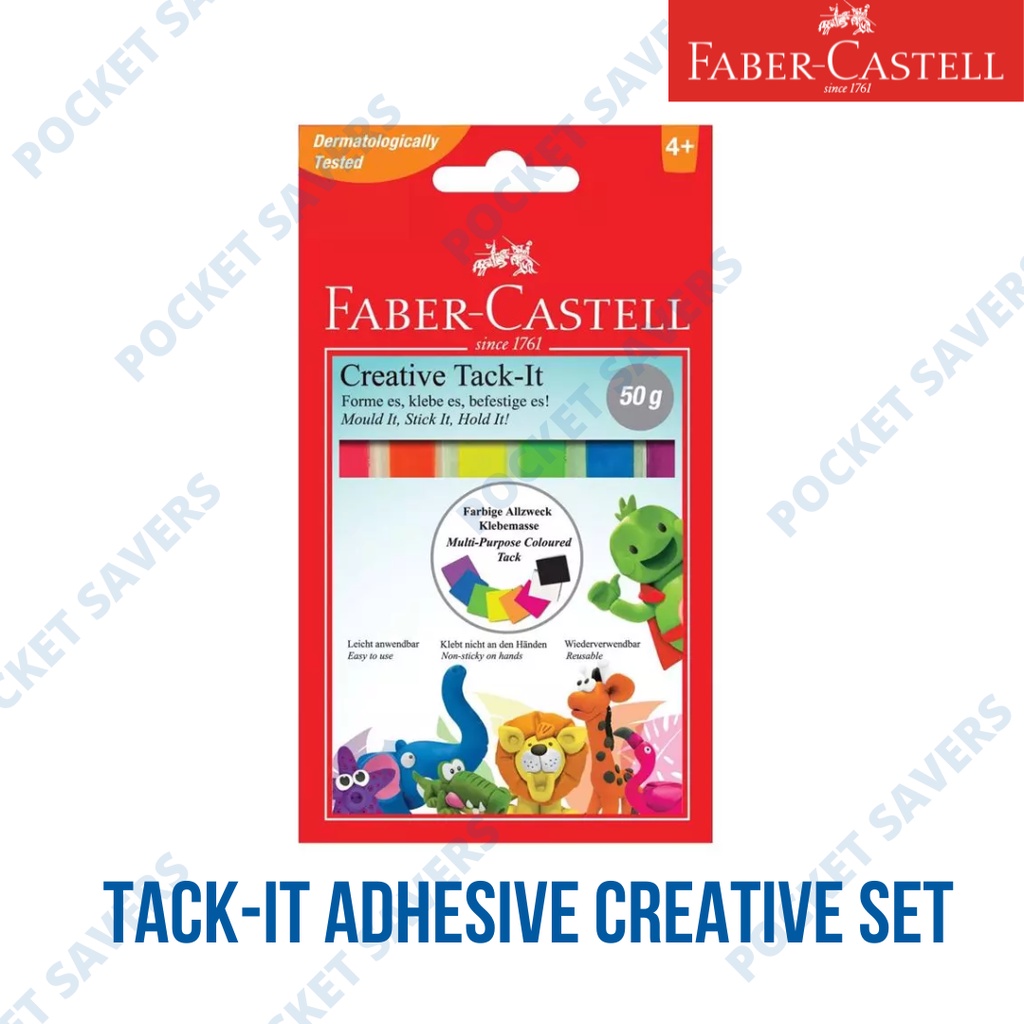 FABER CASTELL Tack It Creative 50 g (Colorful Reusable & Removable