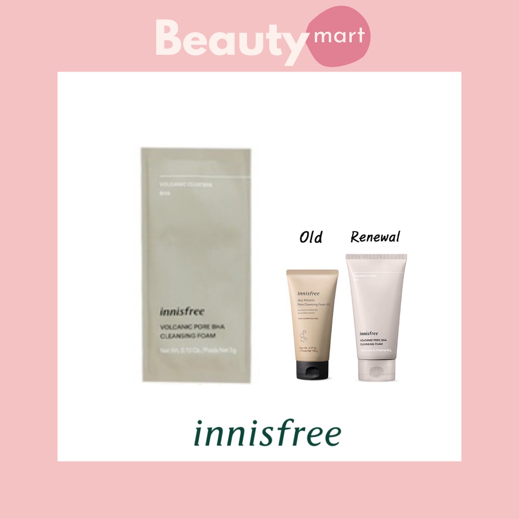 Innisfree Volcanic Pore BHA Cleansing Foam 3g Sample Sachet / Jeju ...