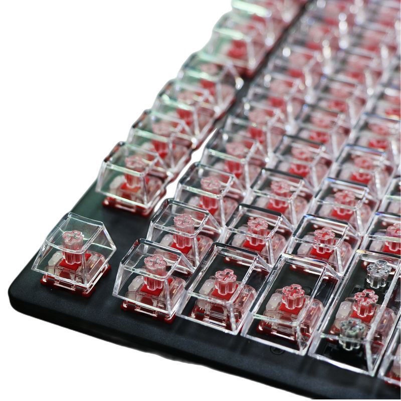 Fully transparent fully transparent keycap original height PC material ...