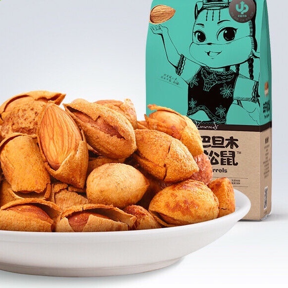 Three Squirrels Almonds Nuts with Cracked Shell (185g) Shopee Philippines