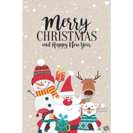 Merry Christmas Theme Wall Decor Design A4 Size Laminated | Shopee ...