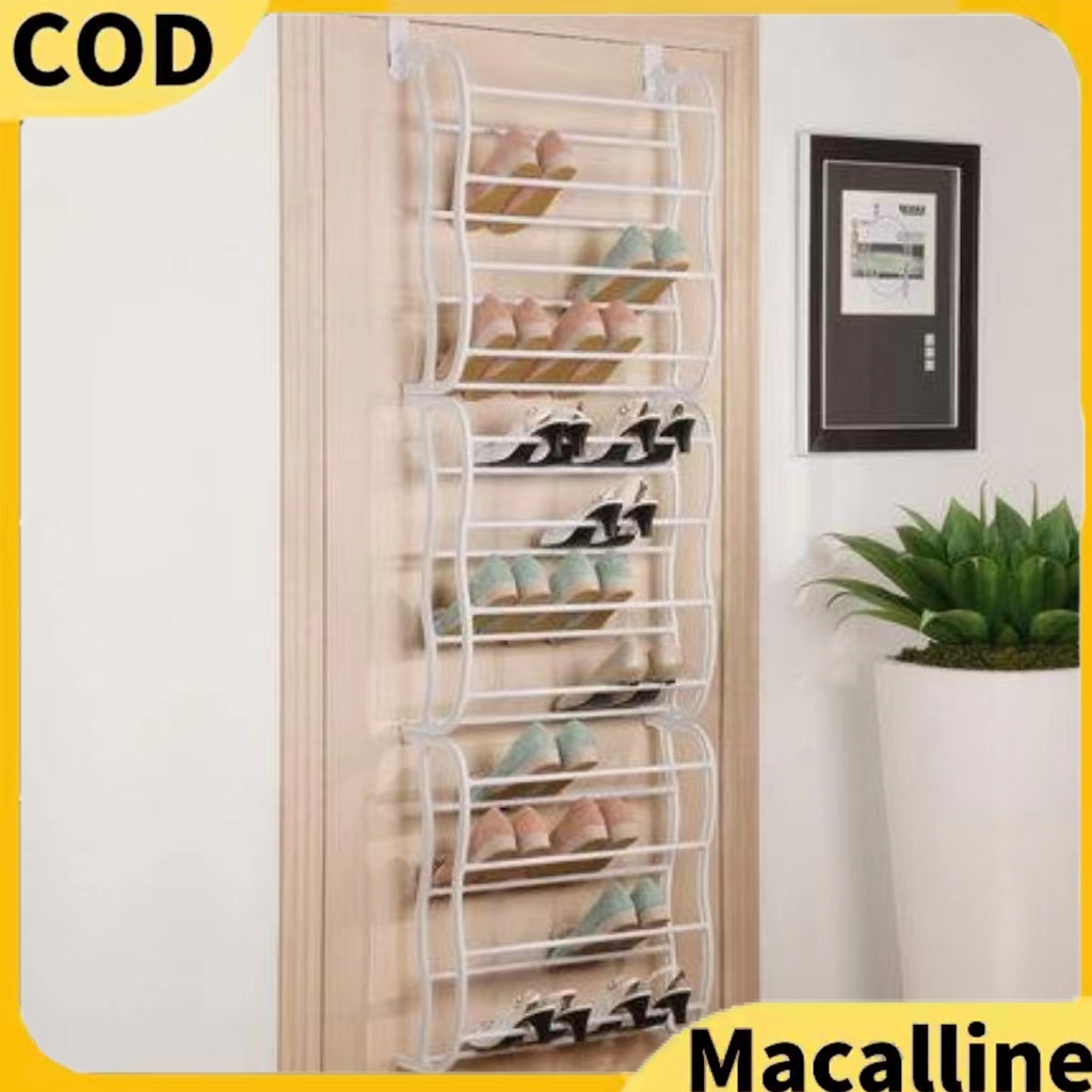 COD Over the door Shoe Rack 36 Pair Hanging Shoes organizer Wall
