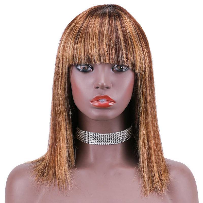 Bob Wig 100 Human Hair Wigs Pixie Cut Wigs Full Machine Wig Short Hair