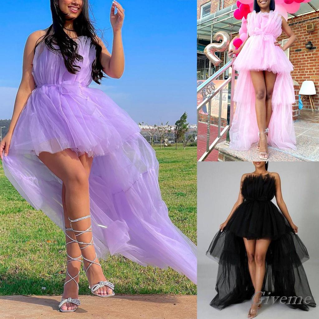 Colorful high low tulle skirt hot sale