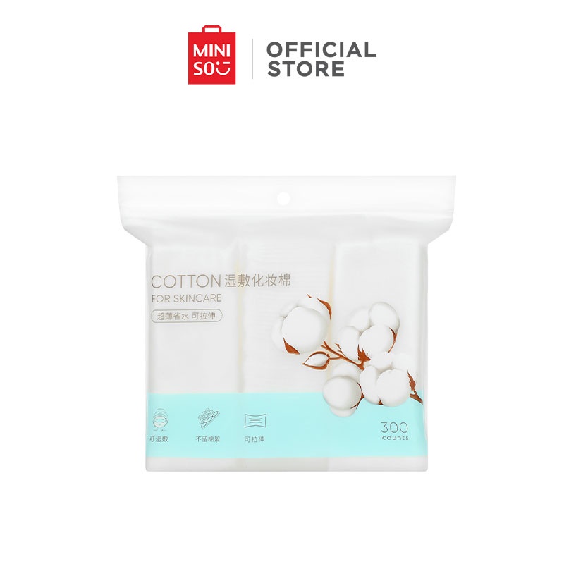 MINISO Stretchy Waste Proof Cotton Pads 300 Counts Shopee Philippines