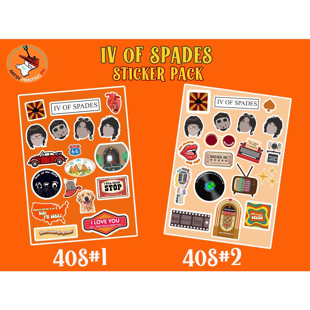 ARTSY - IV OF SPADES STICKER PACK | Shopee Philippines