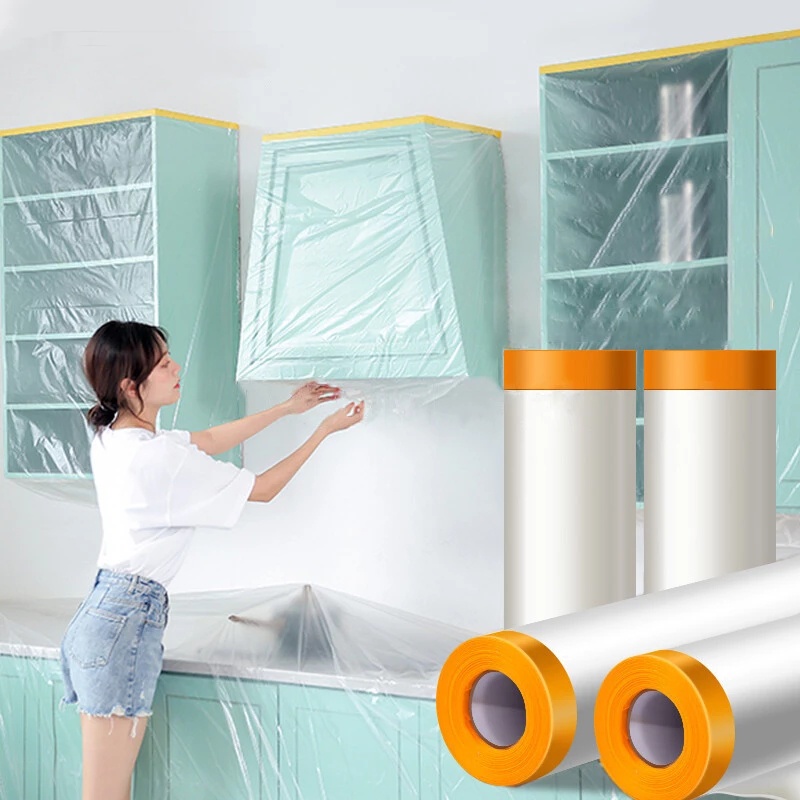 20m Disposable Plastic Dust Cover Furniture Dust Film Building