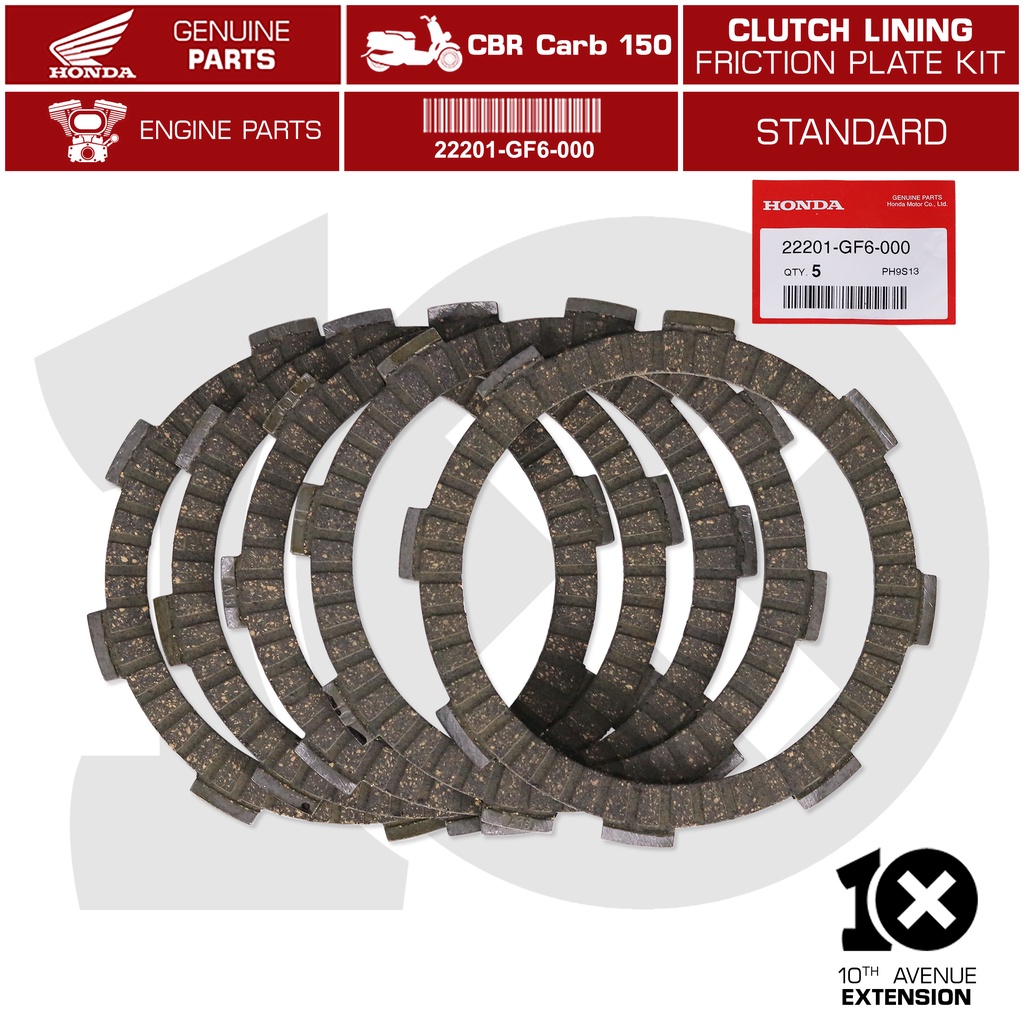 10thX HONDA Genuine Clutch Lining Set/Friction Plate Kit Part No.22201 ...