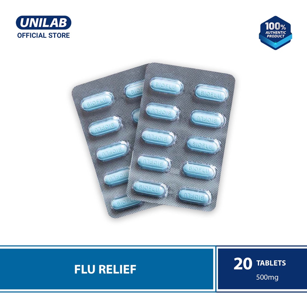 Unilab Bioflu 20 Tablets - Relief of Flu and other symptoms like Fever ...