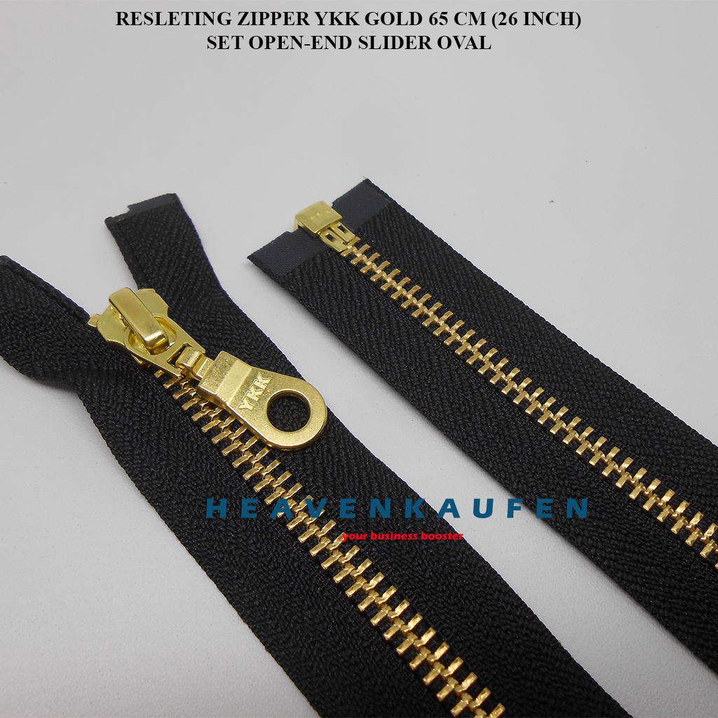 HITAM Ykk Jacket Zipper Zipper 65cm Or 26inch Type Black Iron Teeth