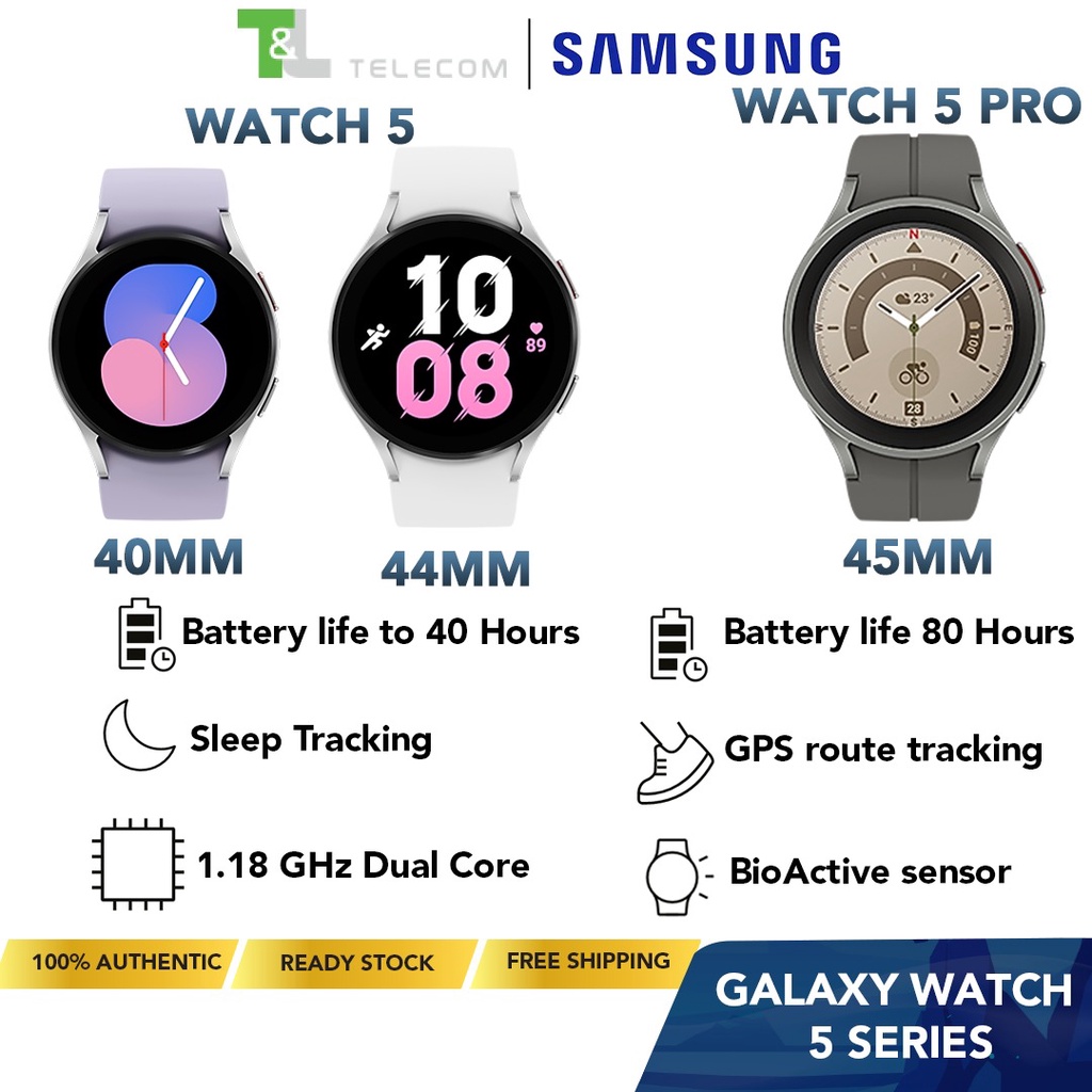 Samsung Galaxy Watch 5 (40mm/44mm) / Watch 5 Pro (45mm) Global Free Shipping Fast Charging