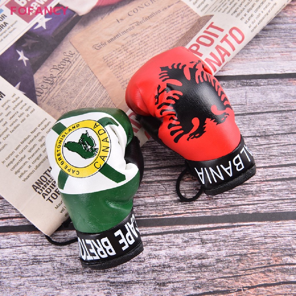 FOFANCY 2Pcs/Pair Mini Boxing Gloves Car Pendant Solid Color Miniature