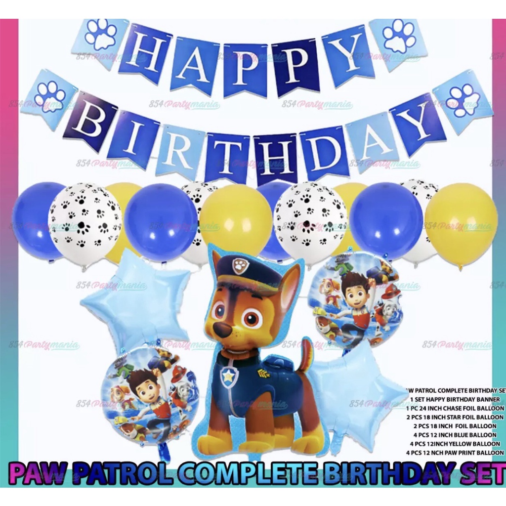 Paw Patrol Complete Birthday Set | Shopee Philippines