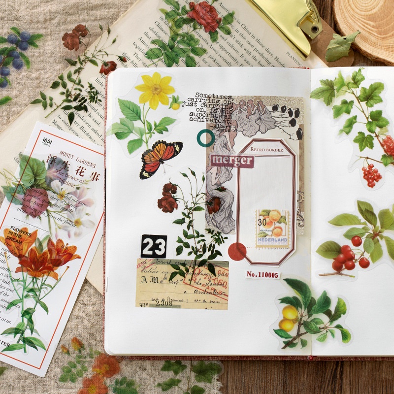 Decal pack Monet Garden series plant diary diary DIY material ...