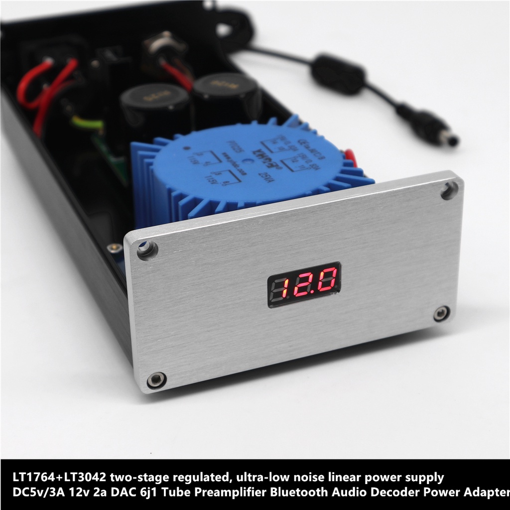 Lt1764+lt3042 Two-stage Regulated Linear Power Supply 25va Dc5v 12v 6j1 ...