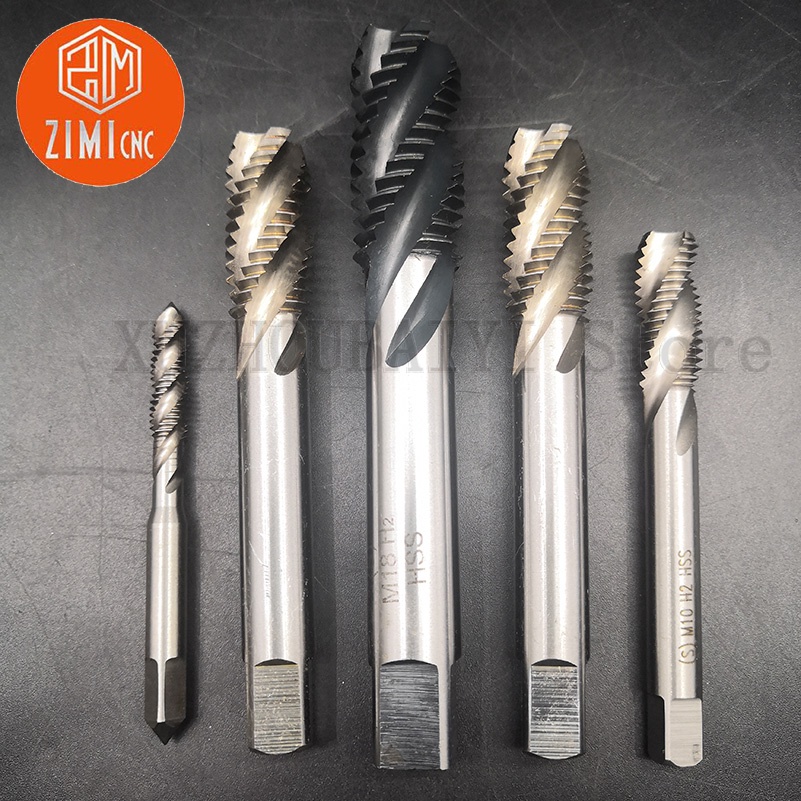 M22 M22*1.5 M24 M24*2 M24*1.5 thread tap drill bits set spiral groove ...