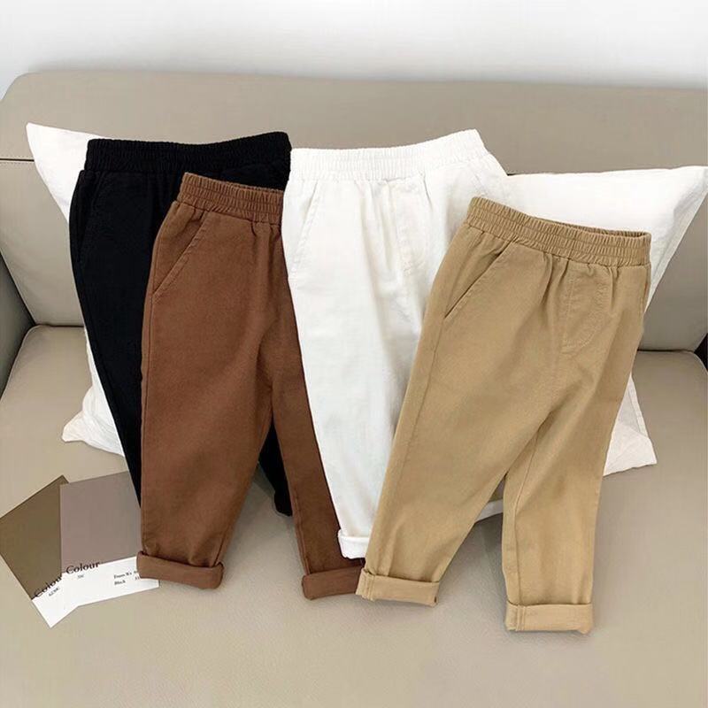 Boys' cotton casual pants, children's Korean style trousers, children's ...