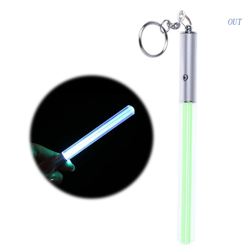 Out Glowing Light Up Saber Keychains Party Club Light Sticks Mini