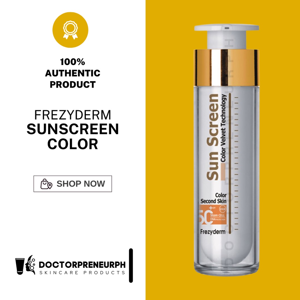 Frezyderm Sun Screen Color Velvet Face SPF 50 (50ml) (TINTED) | Shopee ...