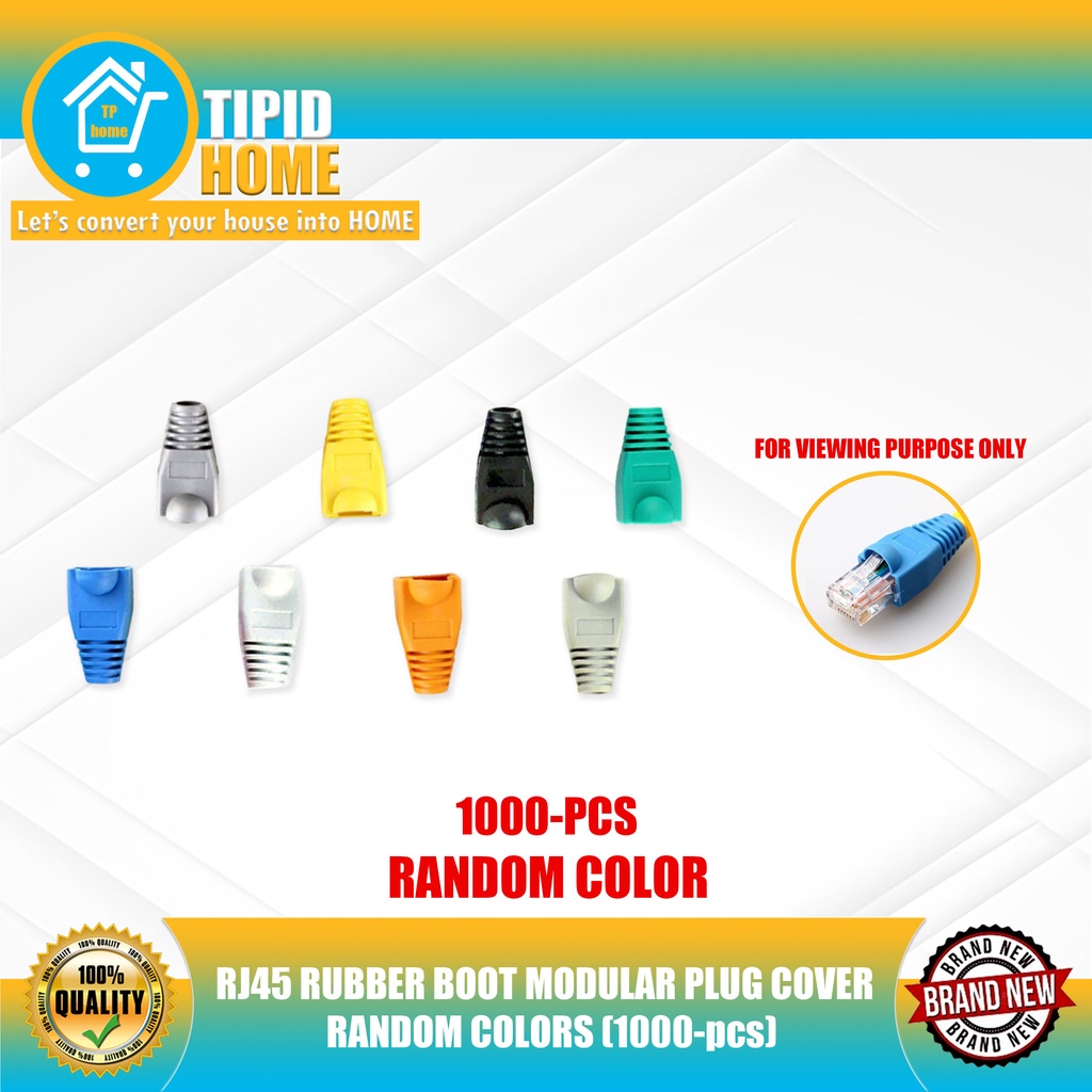 RJ45 RUBBER BOOT MODULAR PLUG COVER RANDOM COLORS (1000-pcs) | Shopee ...