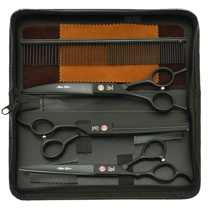 7.0 Inch Meisha Left handed Professional Pet Dog Grooming Scissors Set