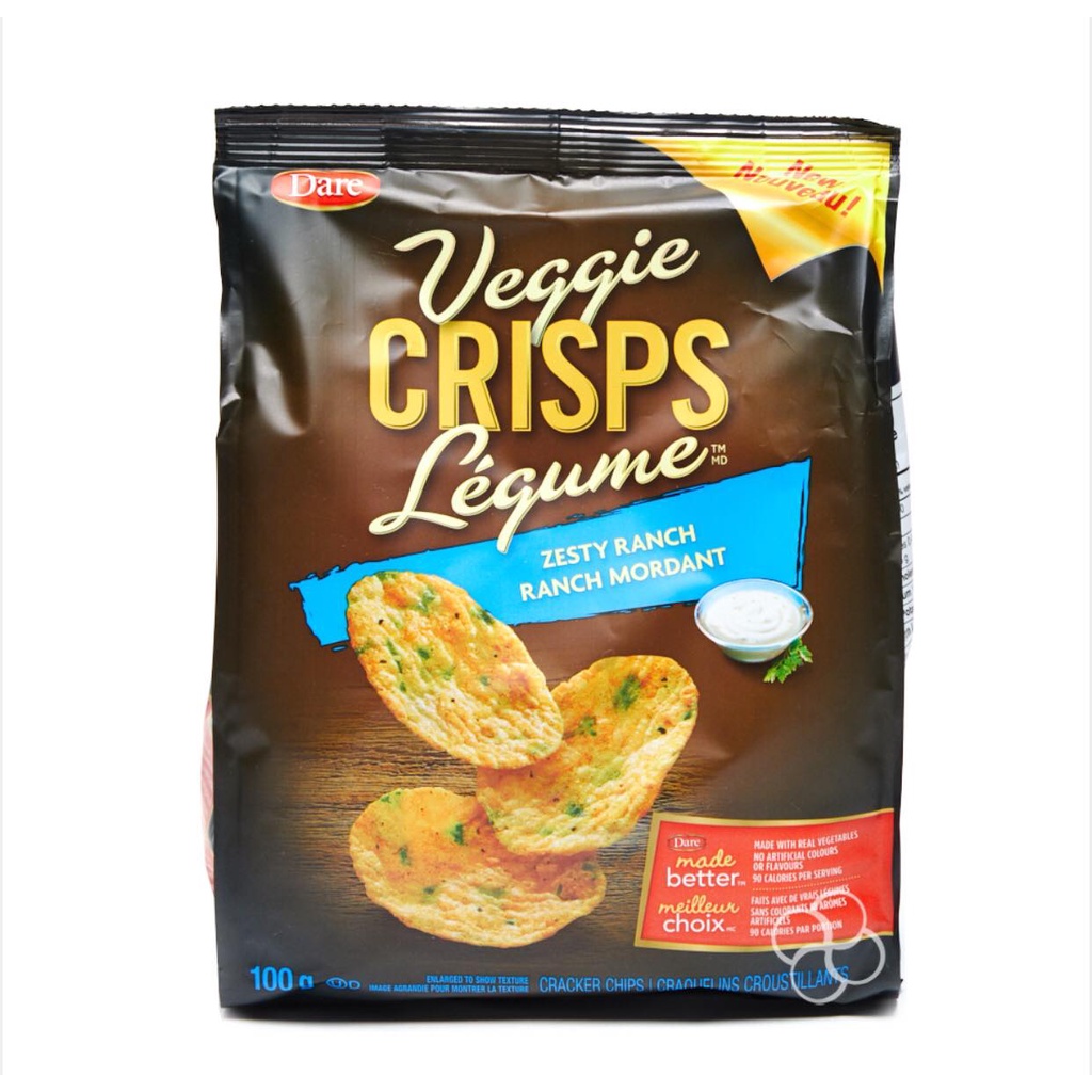 Dare Zesty Ranch Veggie Crisps Crackers 100g Shopee Philippines