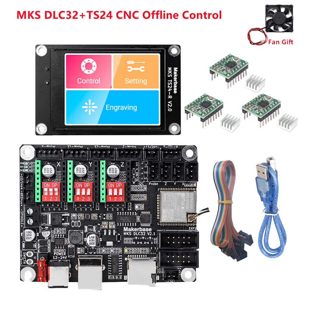 MKS DLC32 Offline Controller Motherboard 32bit ESP32 WIFI GRBL TFT ...