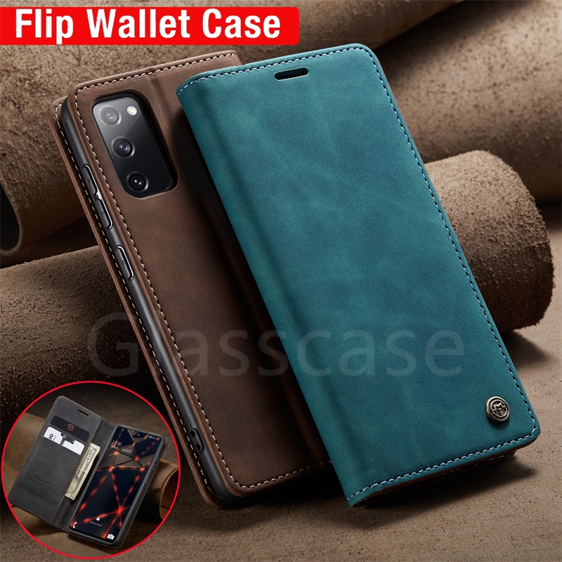 Casing For Samsung Galaxy S20 FE S20 Plus S20 Ultra S20FE 5G Matte Leather  Flip Phone Case Card Slot wallet Bracket Shockproof Protection Cases Cover