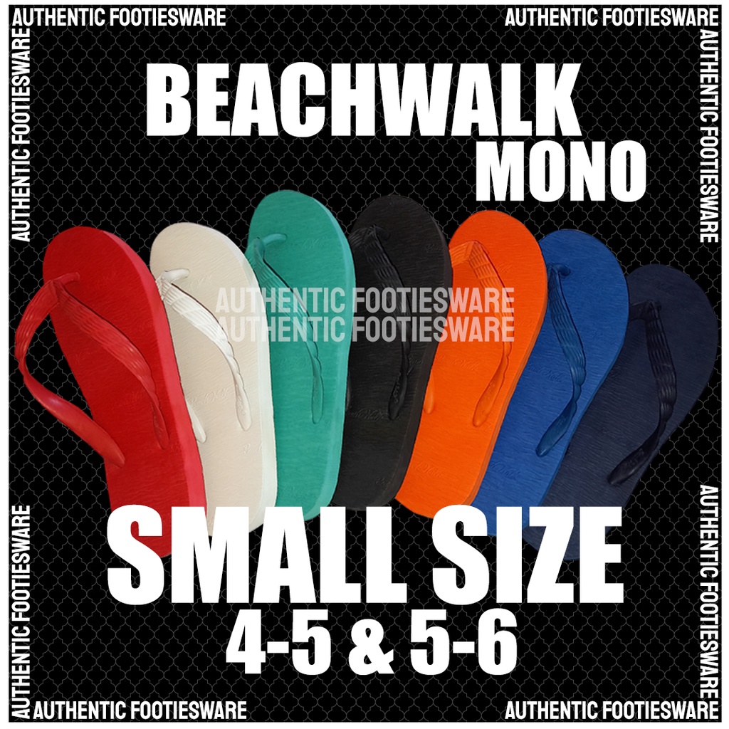 BEACHWALK Original MONO COLOR Small Sizes Rubber Slippers for Men and