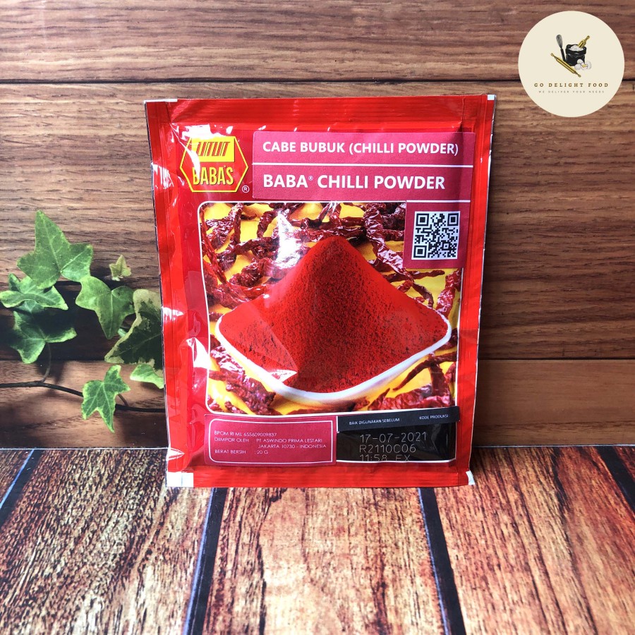 Babas Chilli Powder Chili Powder Babas 20g Great Taste Shopee